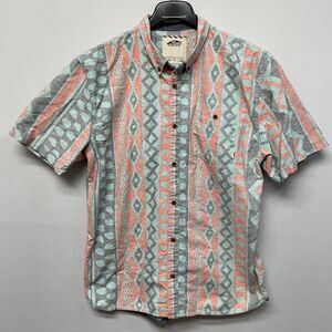 VANS Off The Wall Men Button Shirt Top Size XL X-Large Aztec Hawaiian M272 -17